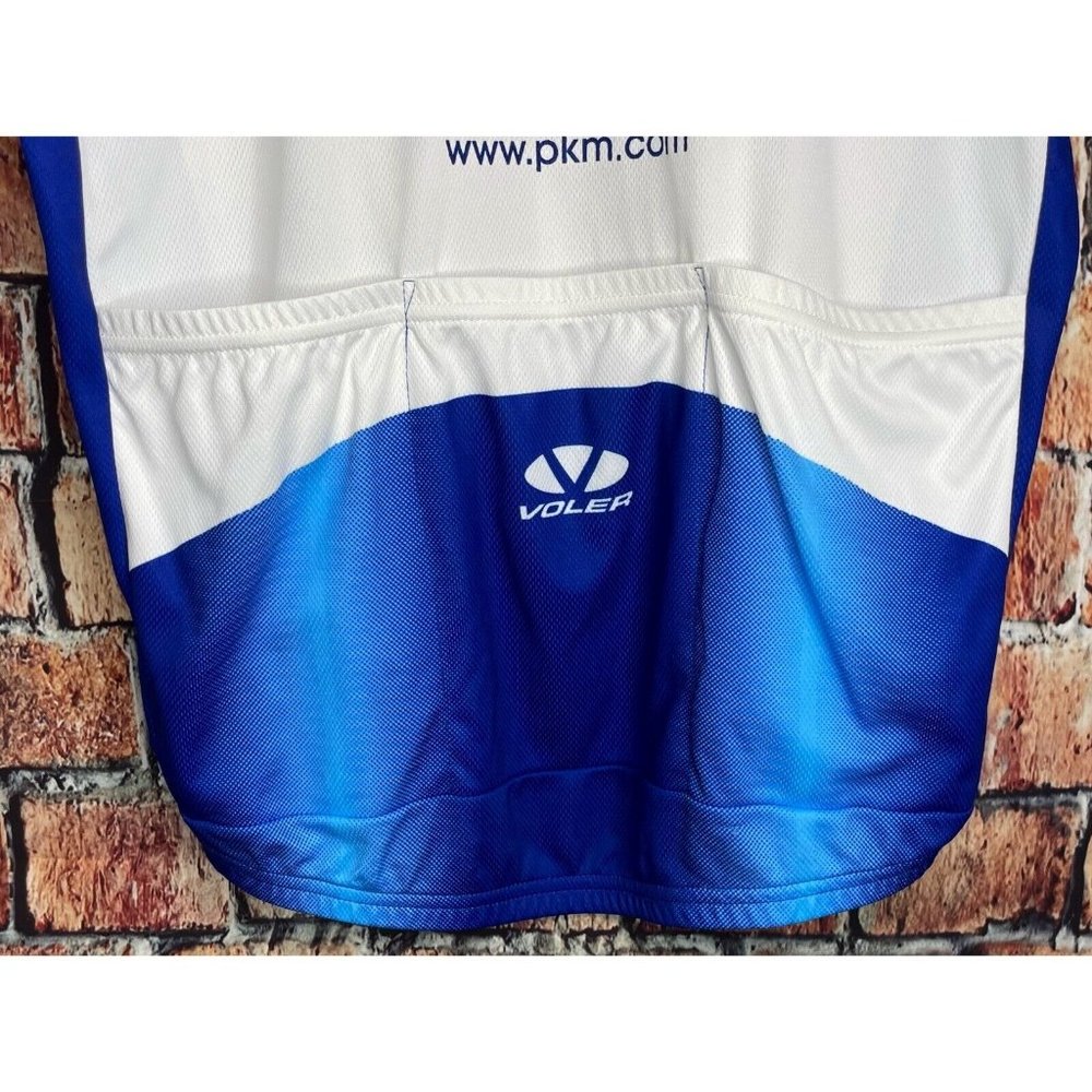 Voler Short Sleeve XL Cycling Jersey Bike Porter Keadle Moore LLP CPA Blue White - Picture 7 of 8